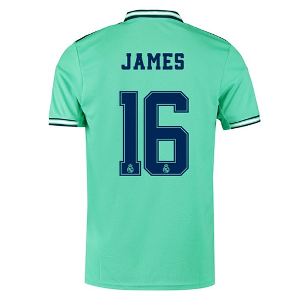 Camiseta Real Madrid NO.16 James 3ª 2019-2020 Verde